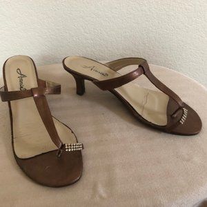 Strappy Backless Sandal with Rhinestones!